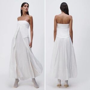 NWT SIMKHAI Ala Parachute Dress Size 0 White